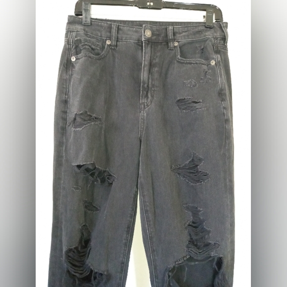 American eagle distressed black size 6 jeans - Picture 1 of 2
